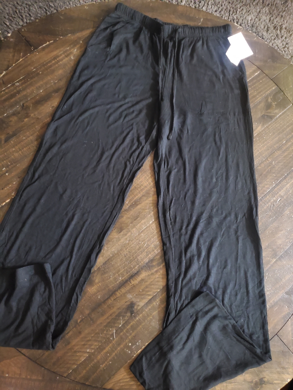 Auden Black Wide-Leg Lounge Pants